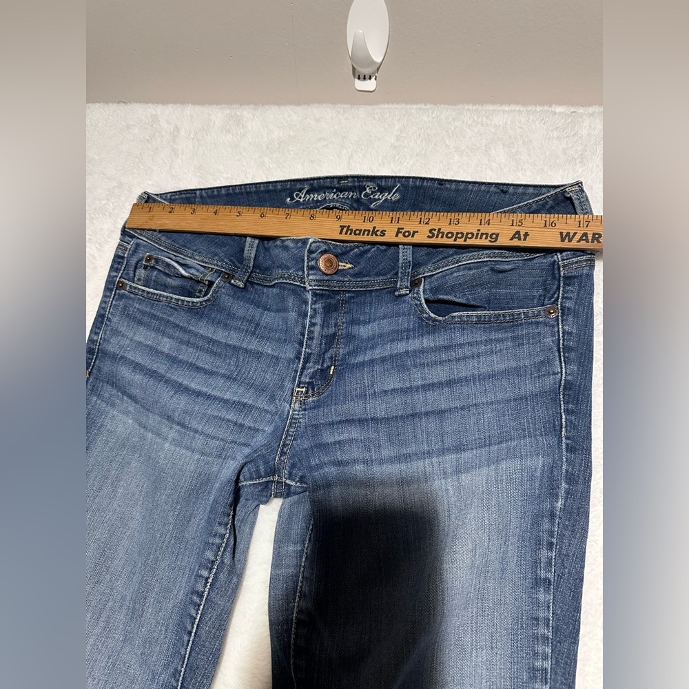 American Eagle Slim Boot Jeans - Women’s 12 Long- Medium Wash Stretch - Picture 7 of 11